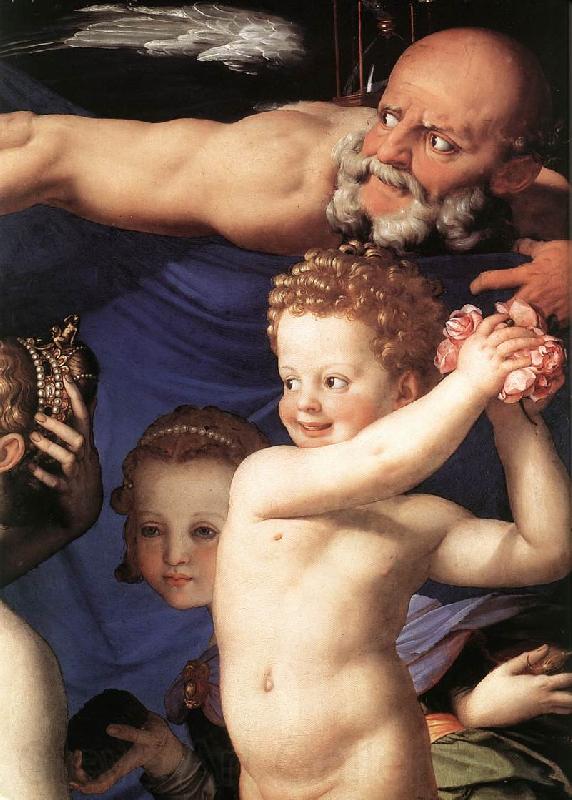 BRONZINO, Agnolo Venus, Cupide and the Time (detail) fdg Spain oil painting art